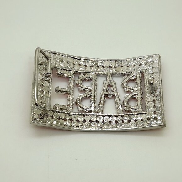 unisex style fancy BABY Letter Belt Buckle with red Rhinestone Fashion party - Picture 3 of 5